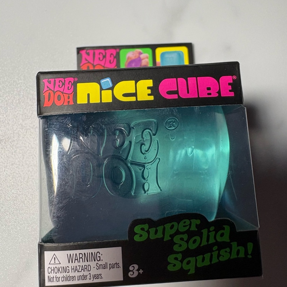 Nee Doh Nice Cube Super Solid Squish TEAL